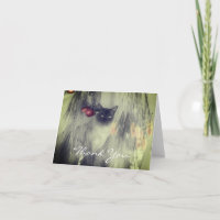 Siamese Cat Black And White Thank You Card