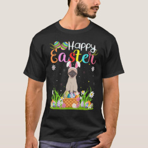 Siamese Cat Bunny Egg Hunting Siamese Cat Happy Ea T-Shirt