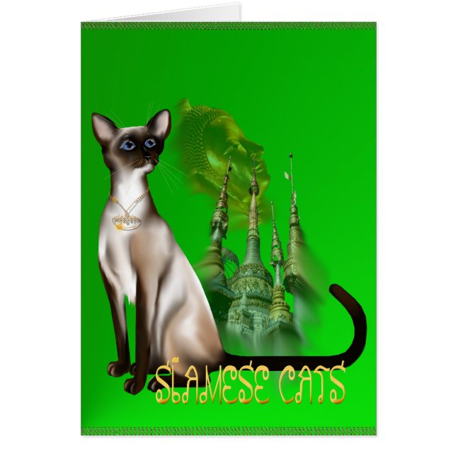 Siamese Cat Card (Front)