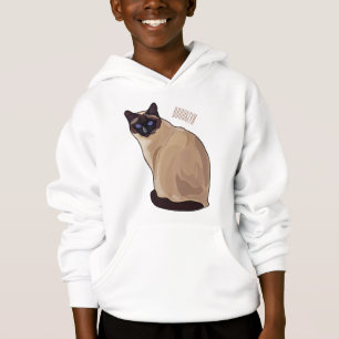 Siamese cat cartoon illustration 