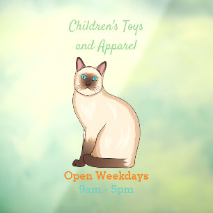 Siamese cat cartoon illustration