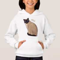 Siamese cat cartoon illustration