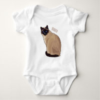 Siamese cat cartoon illustration