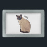 Siamese cat cartoon illustration  belt buckle<br><div class="desc">Siamese cat cartoon illustration</div>