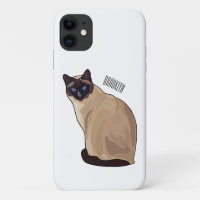 Siamese cat cartoon illustration 