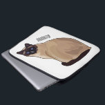 Siamese cat cartoon illustration  laptop sleeve<br><div class="desc">Siamese cat cartoon illustration</div>