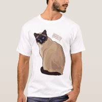 Siamese cat cartoon illustration 