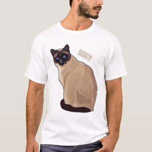 Siamese cat cartoon illustration  T-Shirt
