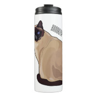 Siamese cat cartoon illustration