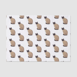 Siamese cat cartoon illustration tissue paper