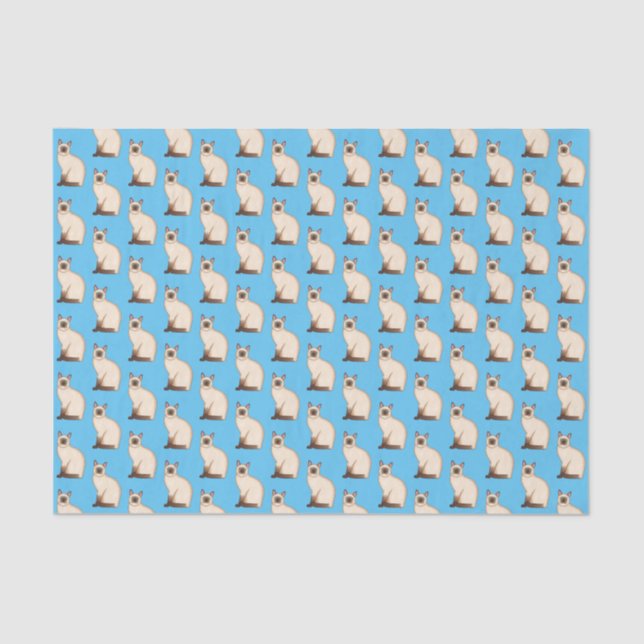 Siamese cat cartoon illustration  tissue paper (Front)