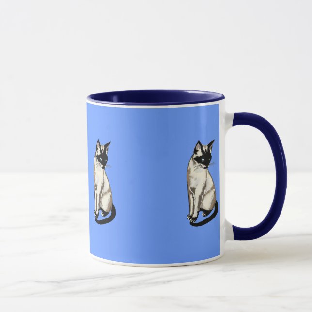 Siamese Cat Cartoon Kids Gift Mug (Right)