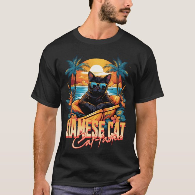 Siamese Cat Cattastic family T-Shirt (Front)
