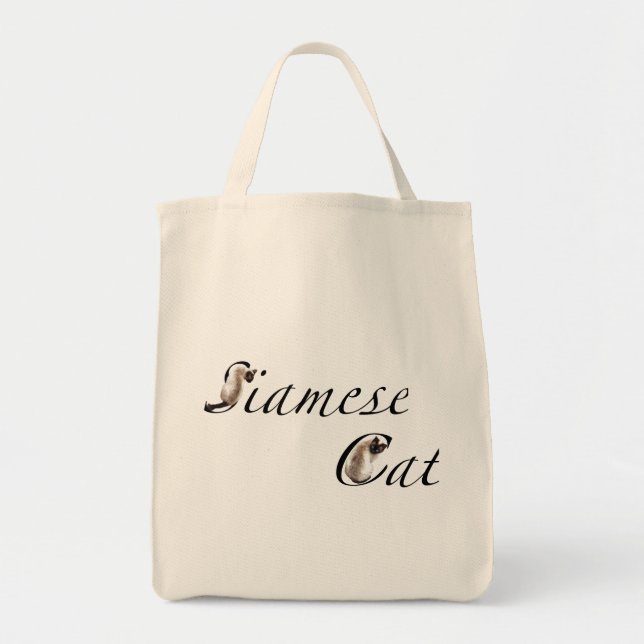 Siamese cat character tote bag (Front)
