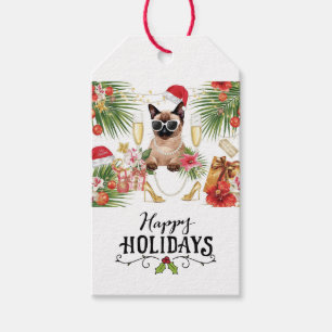 Siamese Cat Christmas from California Gift Tags