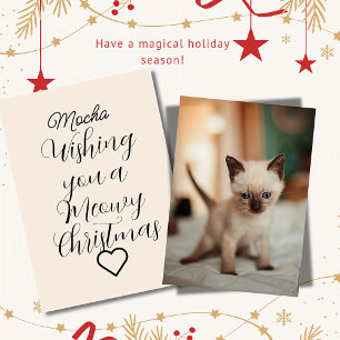 Siamese cat christmas holiday card
