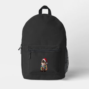 Siamese Cat Christmas Lights Xmas Cat Lover T-Shir Printed Backpack