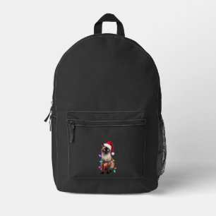 Siamese Cat Christmas Lights Xmas Cat Lover T-Shir Printed Backpack