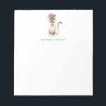 Siamese Cat Christmas Notepads<br><div class="desc">This custom notepad features my unique hand-painted watercolor of a black cat and a Siamese cat, perfect for cat lovers! Personalise it using the template field with your name or monogram, making it a delightful choice for Christmas gifts, or as a thoughtful cat lover gift idea. These charming cat notepads...</div>