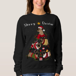 Siamese cat Christmas Tree Xmas Cat Lover Sweatshirt