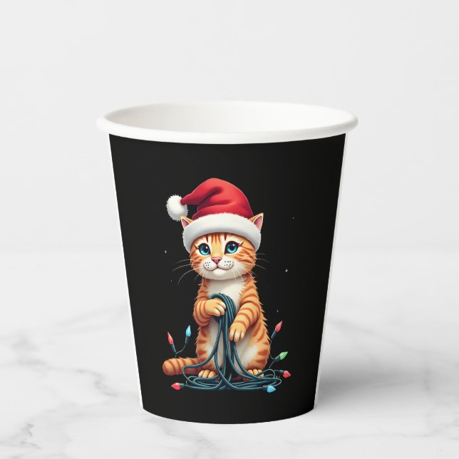 Siamese Cat Christmas V-Neck (1) Paper Cups (Front)
