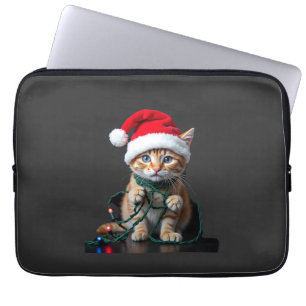 Siamese Cat Christmas V-Neck Laptop Sleeve