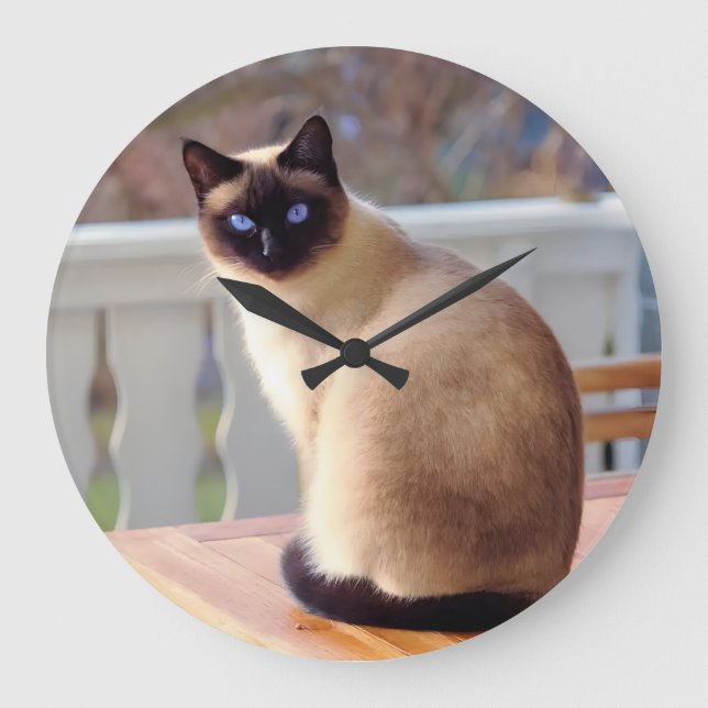Siamese cat clock (Front)