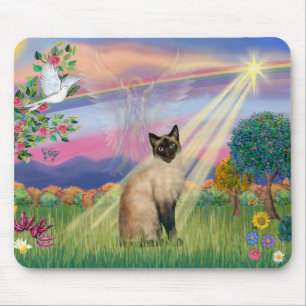 Siamese Cat - Cloud Angel Mouse Pad