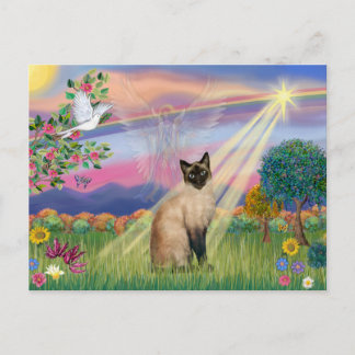 Siamese Cat - Cloud Angel Postcard