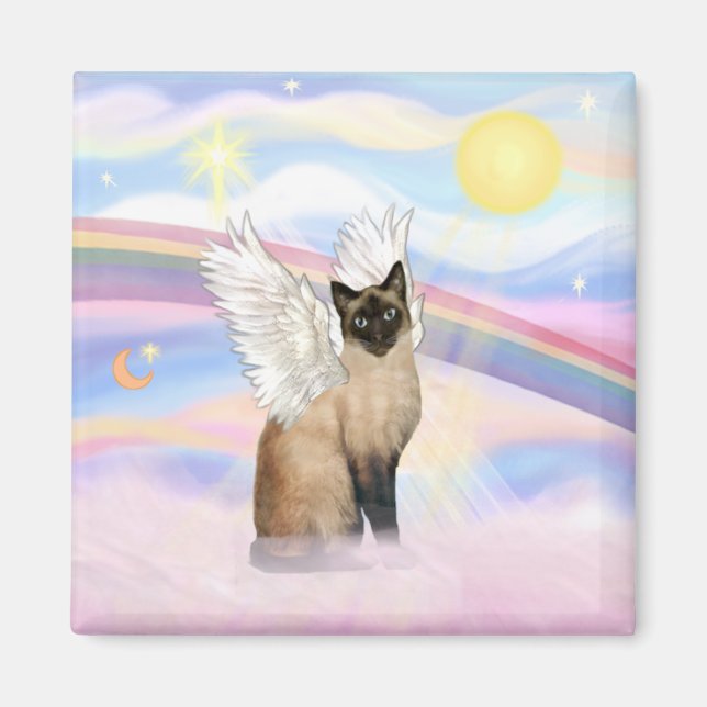 Siamese Cat - Clouds Magnet (Front)
