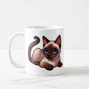 Siamese cat coffee mug