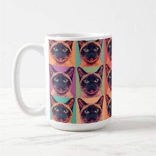 Siamese cat coffee mug