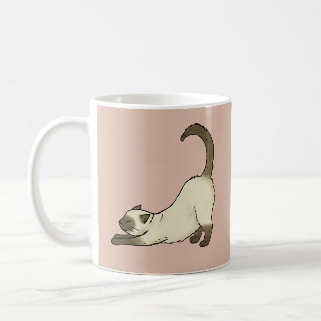 Siamese cat coffee mug (Left)