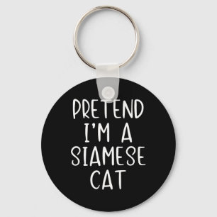 Siamese Cat Costume Halloween Lazy Easy Key Ring
