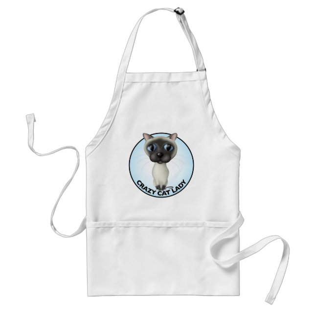 Siamese Cat - Crazy Cat Lady Standard Apron (Front)