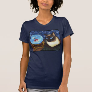 Siamese Cat Crystal Ball Koi Fortune Fantasy Cat A T-Shirt