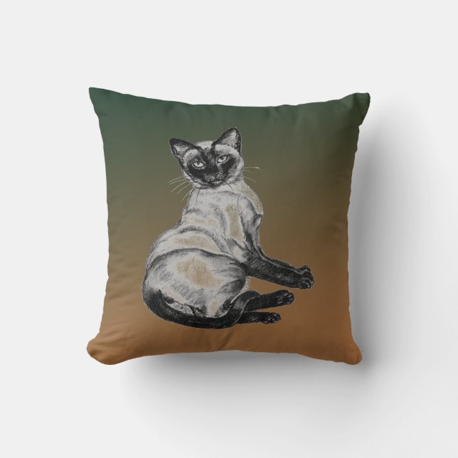 Siamese Cat Cushion (Front)