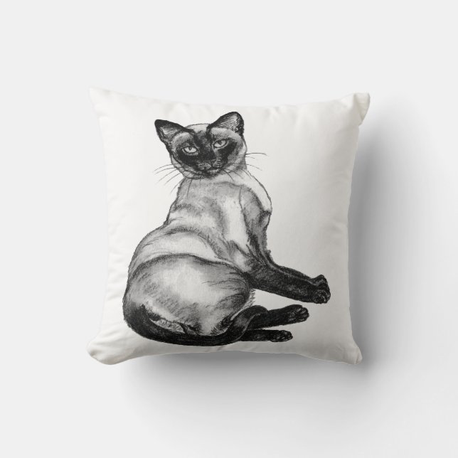 Siamese Cat Cushion (Front)