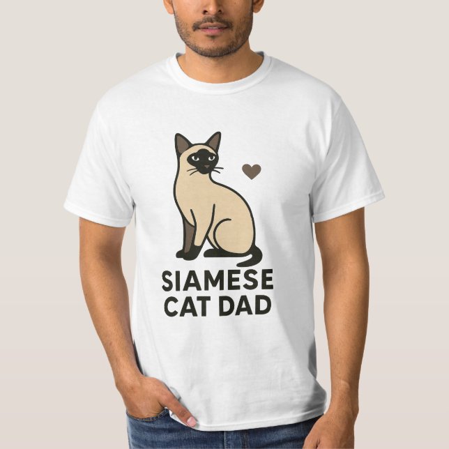 Siamese Cat Dad T-Shirt | Cute Cat Lover Gift for  (Front)