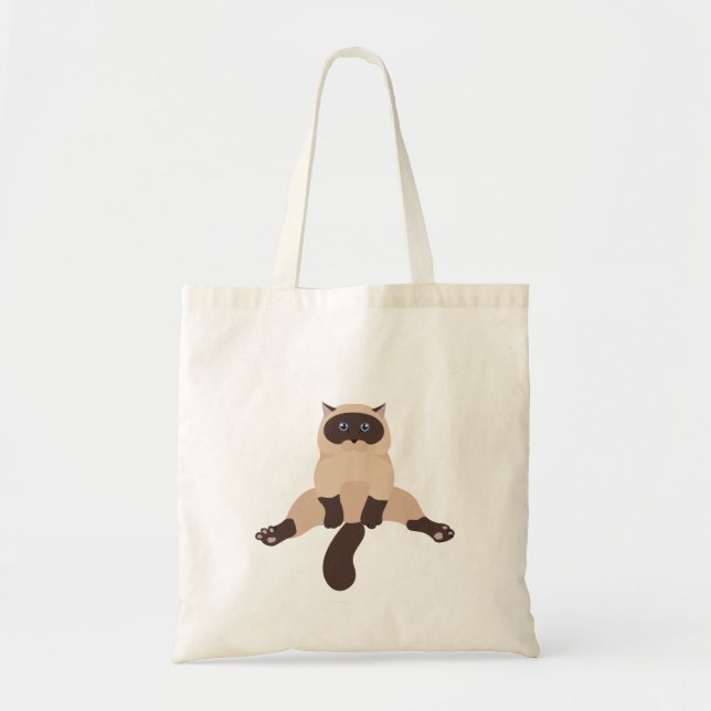 Siamese cat doing yoga Tote bag (Front)