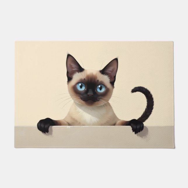 Siamese Cat Doormat Art (Front)