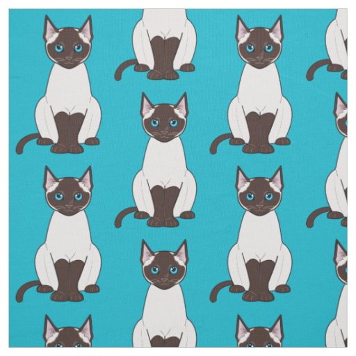 Siamese Cat Fabric | Zazzle