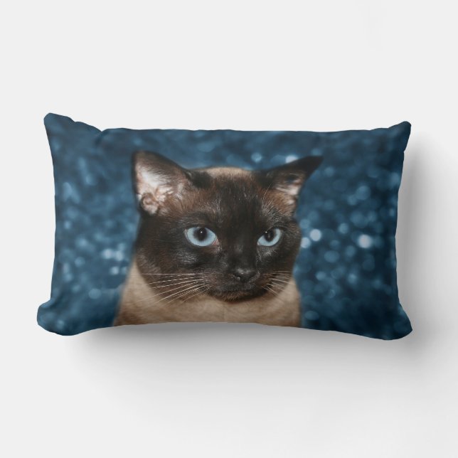 Siamese cat face lumbar cushion (Front)