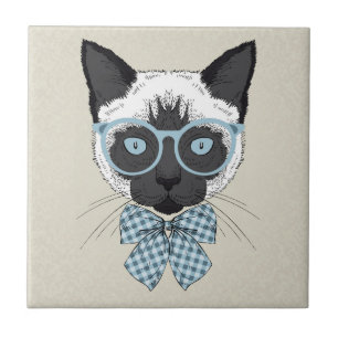 Siamese Cat Fashion Smart Ceramic Tile