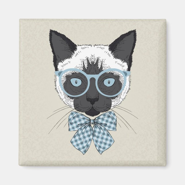 Siamese Cat Fashion Smart Magnet (Front)
