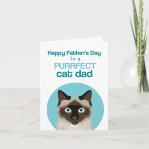 Siamese Cat Father's Day Purrfect Card