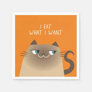 Siamese Cat Funny Napkin