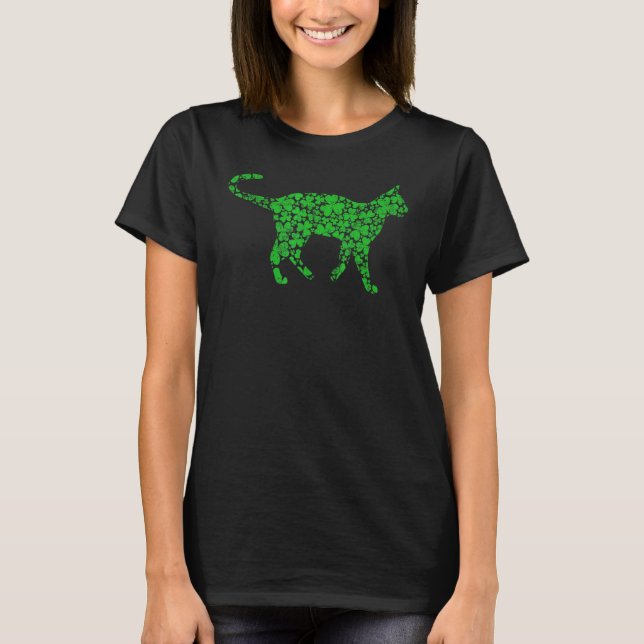 Siamese Cat  Funny Shamrock Siamese Cat St Patrick T-Shirt (Front)