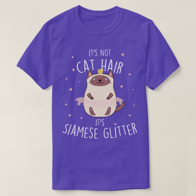Siamese Cat Glitter T-Shirt (Design Front)