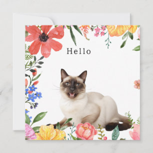 Siamese Cat Greeting 